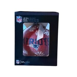 New England Patriots LARGE 6" LED Ball Ornament NFL Football Decor Christmas NIB